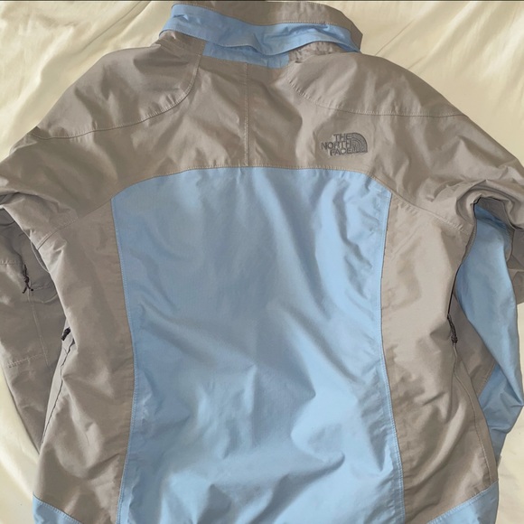 BLUE AND GREY NORTH FACE HYVENT OUTERWEAR TECHNICAL JACKET - Picture 6 of 7